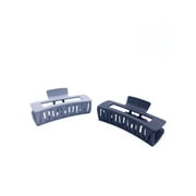 Time and Tru Womens Hair Claw Clip 2-Pack, Black Grey