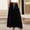 *Black, variant on Women's Linen Drawstring Elastic Waist Maxi Skirt with Pockets ,Solid Color Casual Ankle Length Skirt Army Green,Women's Plus M