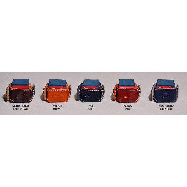 Kamui Leather Pool Cue Chalk Holder BROWN By Kamui Tips Authorized