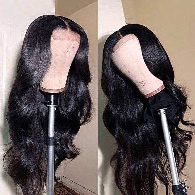 IUPin Body Wave Lace Front Wigs Human Hair Glueless 4x4 Lace Closure Wigs  Human Hair Pre Plucked Bleached Knots Brazilian Virgin Human Hair Wigs for 