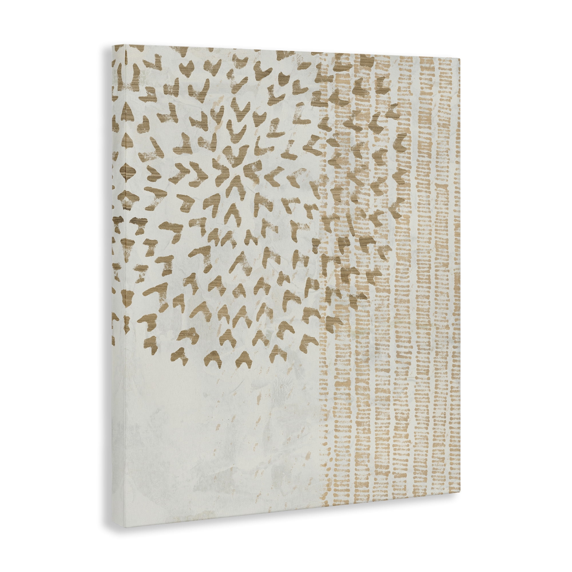 Stupell Industries Rustic Bohemian Patterns Abstract Painting Gallery Wrapped Canvas Art Print Wall Art, 36 x 48