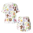 thumbnail image 5 of Lsque Happy Easter1 Women's Short-Sleeved Pajama Set - 2 Piece Soft and Lightweight Sleepwear Set-, 5 of 9