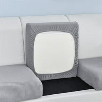 RnemiTe-amo Non-Slip Solid Polyester Sofa Slipcovers, Gray
