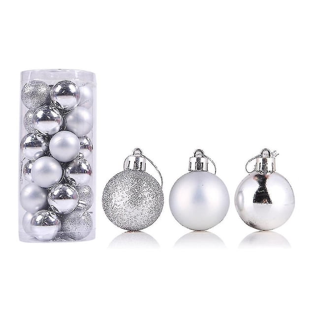 24 Uds Bola de Navidad JanHm delicada reutilizable alto brillo