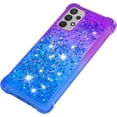 thumbnail image 6 of case for Samsung Galaxy A32 4G（Not 5G） Women Case,Creativity Clear Gradient Quicksand Glitter Flowing Liquid Floating TPU Case Bling Diamond Sparkle Cover for Samsung Galaxy A32 4G JB Purple Navy, 6 of 14