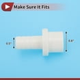 thumbnail image 4 of Conector de manguera de plástico de 0.8"x0.5" recto, 5 piezas, color blanco, 4 of 7