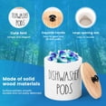 thumbnail image 4 of HAOAN Round Dishwasher Pod Holder  Dishwasher Tablet Container for Kitchen Decor and Accessories  Wood Laundry Detergent Pods Container with Lid  Kitchen Storage Container for Laundry Pod, 4 of 11