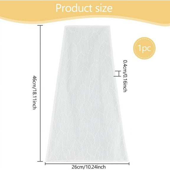 1pc Women's Wedding Dress Back Shield Replacement Fit Satin Corset Back Shield White 460x260x4mm