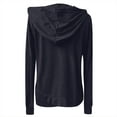 thumbnail image 5 of KHONTS Basic Lightweight Hoodies for Women Pullover Top Comfy Hooded T Shirts Irregular Hem Casual Tees Black S, 5 of 5
