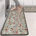 thumbnail image 2 of Kitchen Rugs Sets Of 2,Gray Christmas Icon Pattern Anti Fatigue Kitchen Mat Rugs Non Slip Washable,Decorative Kitchen Floor Mats for Kitchen,Sink,Laundry,17"x47"+17"x47", 2 of 5