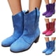 thumbnail image 4 of NECHOLOGY Botas Mujer Adulto Femenino Zapatos Botines de mujer Zapatos casuales Botas de estilo retro Botines cómodos Botas de mujer de tacón bajo sin cordones de tamaño (Purple, 6.5), 4 of 5