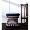 thumbnail image 2 of Leona Decorative Ottoman Blue Multicolored, 2 of 9