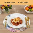 thumbnail image 4 of Brown Turtle Coastal Round 13 Inch Placemats Set of 2, Summer Beach Coral Seahorse Botanical HeatResistant Non Slip Place Mats for Dining Table, Wipeable Braided Kitchen Table Mats for Housewarming, 4 of 9