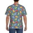 thumbnail image 3 of Bixox Men's Fruit Ice Cream Printed Short Sleeve Skinny Athletic T-Shirt, 3 of 6