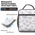 thumbnail image 4 of Butterfly and Pastel Pink Pattern Insulated Lunch Bag Teens,Lunch Box for Men Women for Work,Picnic or Travel,10.2x9.5x4.3 Inches,8 Can Capacity, 4 of 6