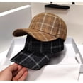 thumbnail image 3 of YooGuoGuo Unisex Tweed Baseball Cap Men Women Plaid Checked Dad Hat Adjustable Stylish Fall Winter Trucker Hats for Outdoor Travel, 3 of 7