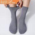 thumbnail image 5 of Women Thin Cotton Socks, Soft Cotton Bootie Socks Women Above Ankle Crew Socks (6-Pairs With gift box), 5 of 6