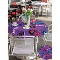 thumbnail image 5 of Outdoor Tablecloths with Umbrella Hole & Zipper, Cartoon Tractor Round Tablecloth 54 Inch, Cute Beep Car Digger Shovel Truck Purple Waterproof Table Cloth, Patio/Pool/Picnic Table Covers, 5 of 8