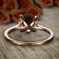 thumbnail image 2 of 1.25 Carat Round Cut Morganite and Diamond Engagement Ring in 10k Rose Gold Women Engagement Ring, 2 of 3