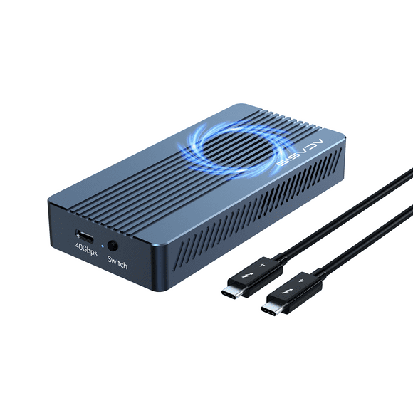 ACASIS USB 4.0 Thunderbolt 3 Upgraded External Hard Drive Enclosure with Cooling Fan 40Gbps M.2 NVMe, USB Backward Compatible, Supports 8TB