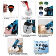 Gisam Cordless HVLP Paint Sprayer 21V MAX, Electric Spray Paint Gun with Adjustable 4 Nozzles & 3 Patterns,1000ML Container & 2PCS 4000mAh Batteries for House Furniture Fence Door Painting