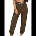 thumbnail image 1 of Pantalones Deportivos Holgados para Mujer, de Otoño, para Entrenamiento, de Cintura Alta, Cómodos y Deportivos. Marrón Oscuro S, 1 of 7