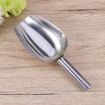 HAKIDZEL Stainless Steel Ice Scoop Silver 1Pack 10.5 Inch
