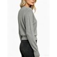 thumbnail image 2 of Women’s Fitted V-Neck Ribbed Knit Sweater, Long Sleeve Pullover Top, Sizes S-XL, 2 of 7