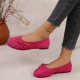 thumbnail image 6 of Women Knotted Bow Ballet Flats, Soft Textured Round Toe Slip‑on Casual Flat Shoes, Comfort Walking Footwear, 6 of 9