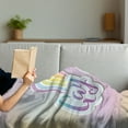 thumbnail image 3 of Pride Soft Flannel Fleece Throw Blanket, Gay Pride Text As Clouds with Rainbow Colorful Pastel Tones Blurred Background, Cozy Plush for Indoor and Outdoor Use, 50" x 70", Multicolor, by Ambesonne, 3 of 5