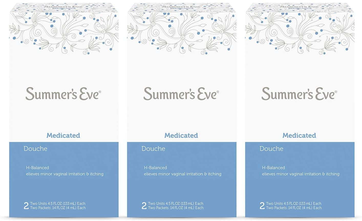Summer's Eve Douche, Medicated, 2 Units, 4.5 oz Each, 3 Pack