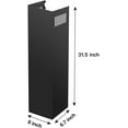 thumbnail image 2 of Stainless Steel Chimney Extension for SNDOAS Range Hood GD17 and GD24 Series, 31.5 inch, Wall-Mounted style (Black), 2 of 3