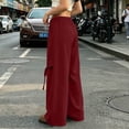 thumbnail image 6 of Gytharion Women's Bow Tie Streetwear Sweatpants with Pockets Drawstring Elastic Waist Joggers Solid Color Loose Wide Leg Pants, 6 of 8