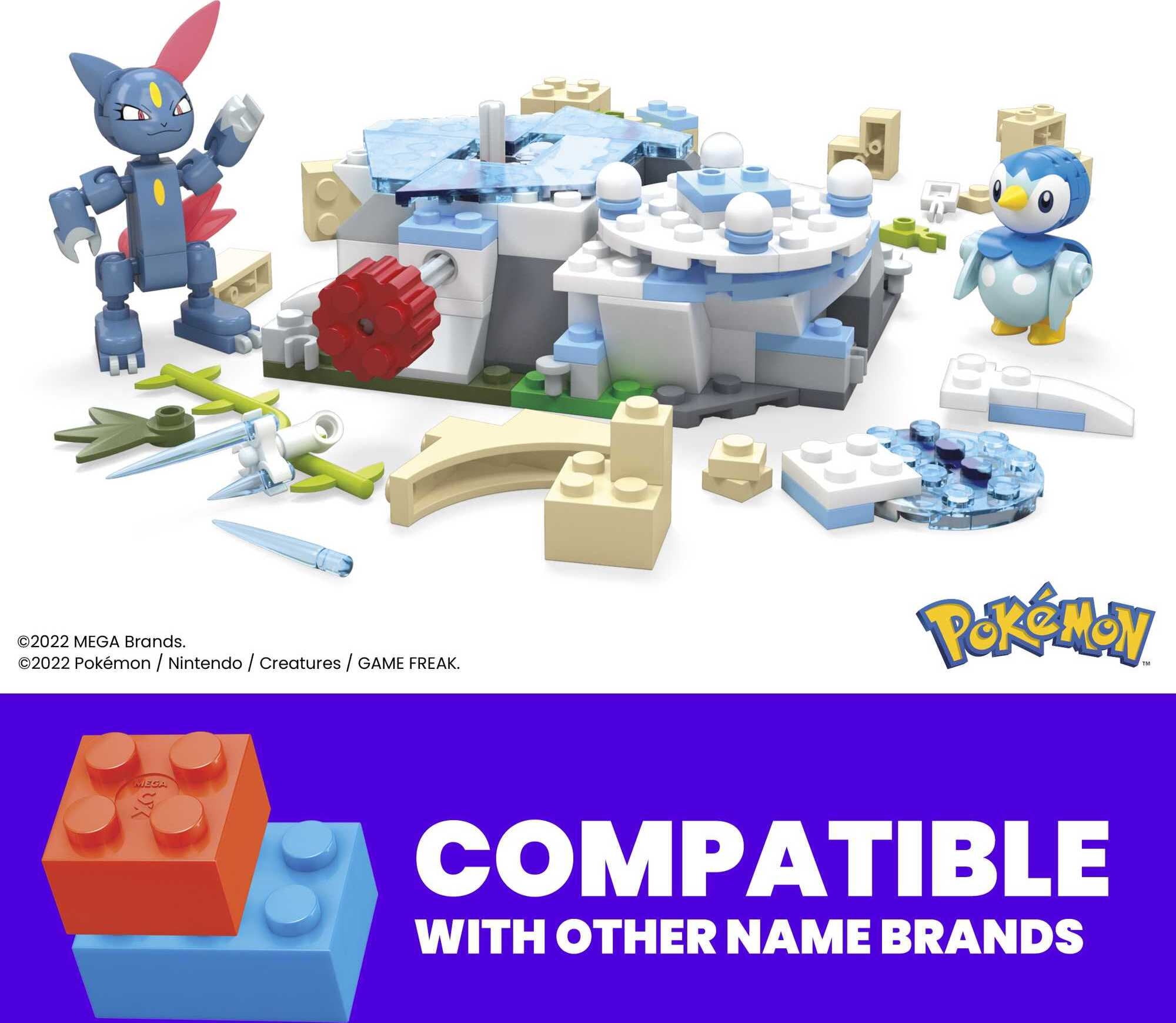 NEW POKEMON MEGA - Piplup and Sneasel's Snow Day Brick 171 pieces Build Kit  Poke