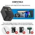 thumbnail image 6 of USB-C compatible C/G/A/I type travel adapter, suitable for EU, US, UK, Australia, Thailand, Black, 6 of 7