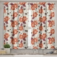 thumbnail image 2 of Ambesonne Hawaii Valance & Curtain, Aloha State Foliage, 55"x24", Orange Ruby Dark Taupe, 2 of 6