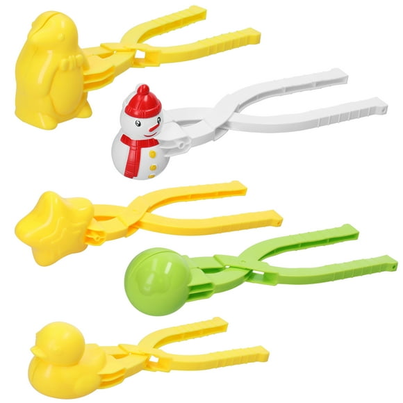 Mistaha Snowball Making Kit with Assorted Shapes - Snowball Clip Set for Snowball Fights - Winter Fun Toy Set Including Snowman, Star, Duck, Penguin, and Round Ball Clips