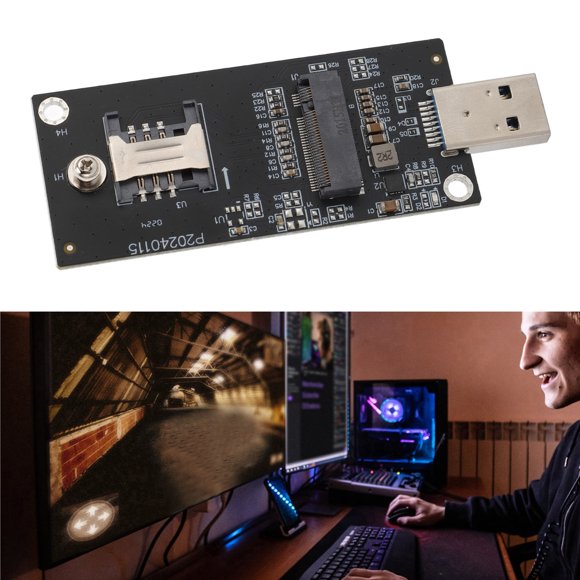 NGFF Adapter Card with SIM Slot, M.2 KeyB to USB3.0 4G 5G WWAN Module Adapter for , for WinCE, for Linux, and for OS X