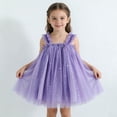 thumbnail image 2 of TBWNWG Girls Summer Party Dress With Moon Layer Sparkly Puff Sleeveless Dress for Toddler Kids Holiday Celebration,Sizes 3-4 Years, 2 of 5