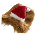thumbnail image 2 of Gorro de Papá para gatos, cálido y creativo, ideal para disfrazar a tu mascota en estas fiestas. para gatos, cachorros y perros. Marrón claro L, 2 of 8