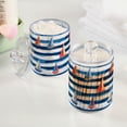 thumbnail image 2 of Yayeee 2 Pack Qtip Holder Dispenser for Bathroom with Lid Cotton Swab Canister, Blue Sailboats, 2 of 6