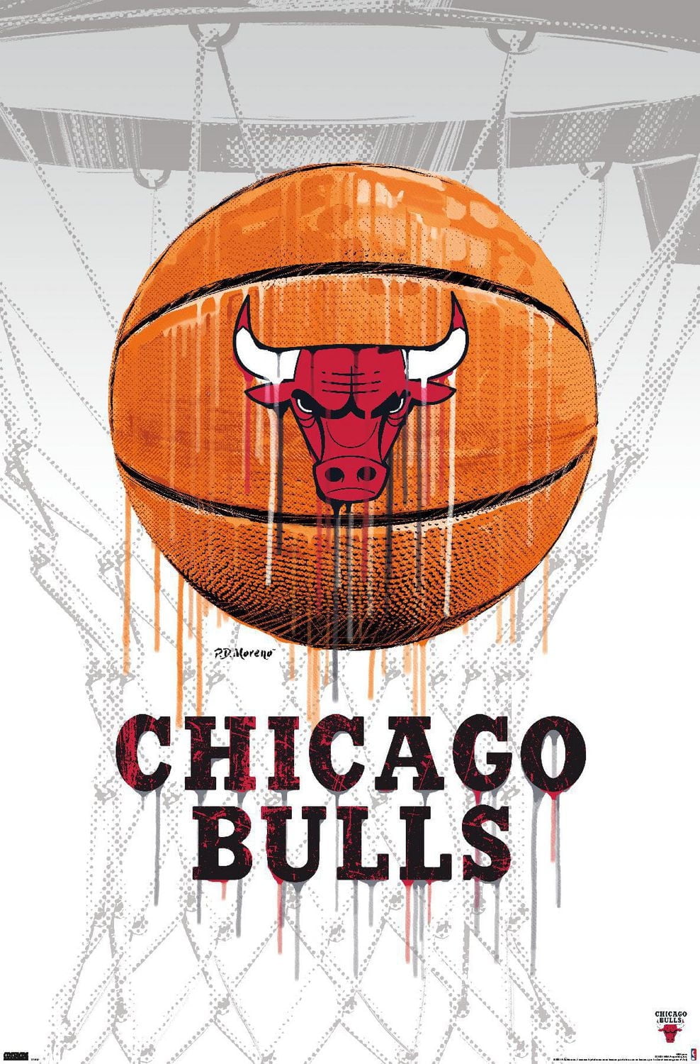 NBA Chicago Bulls - Drip Basketball 21 Wall Poster, 22.375" x 34"