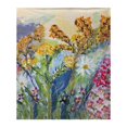 thumbnail image 1 of Betsydrake BK166 50 x 60 in. Wildflowers Fleece Blanket, 1 of 1