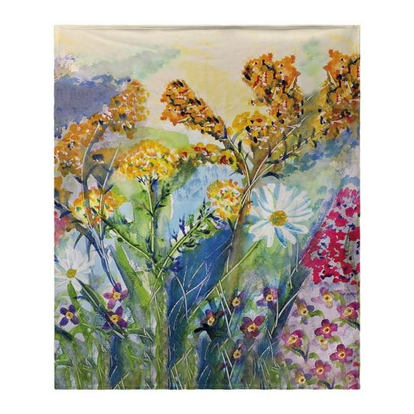 Couverture en Polaire de Fleurs Sauvages de 50 x 60 Po