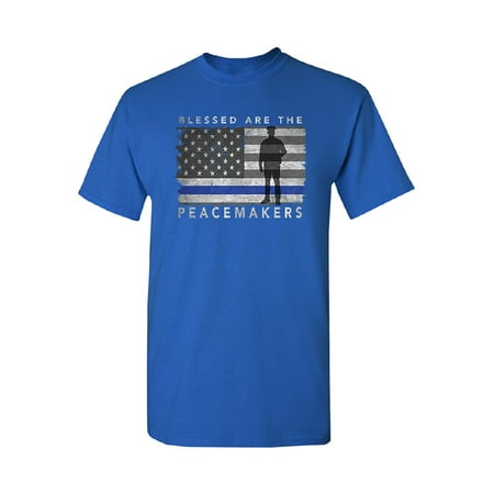 About Law Enforcement T-shirt - Blessed Are The Peacemakers Men's T-shirt Support Law Enforcement Tee