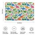 thumbnail image 3 of White Cartoon Dinosaurs Jungle Pattern Bathroom Rugs Mat,Non Slip Microfiber Bathroom Rug,Rubber Backing,Soft Bathroom Mats for Bathroom Floor,Tub and Shower,20x32in(50x80cm), 3 of 5
