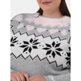 thumbnail image 4 of No Boundaries Fairisle Jacquard Pullover and Beanie Set, 2-Piece, Women's and Women’s Plus, 4 of 5