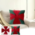 thumbnail image 7 of Christmas Holiday Decoration Pillow Cover, Velvet Bow Sofa Cushion Cover, Festive Living Room Decor Polyester Pillowcase, 45x45cm Soft Decorative Accent Pillow Protector, 7 of 7