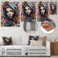 thumbnail image 4 of Designart "Pop Art Portrait of a Woman I" Modern Woman Metal Wall Art Prints, 4 of 5