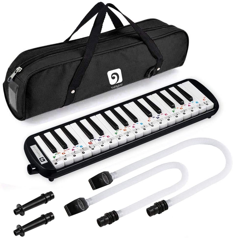 Vangoa Black 32 Key Portable Melodica With Carrying Bag, Melodica